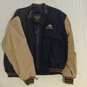 Sparkletts Water Letterman Jacket XL Leather Varsity Dunbrooke vintage employee